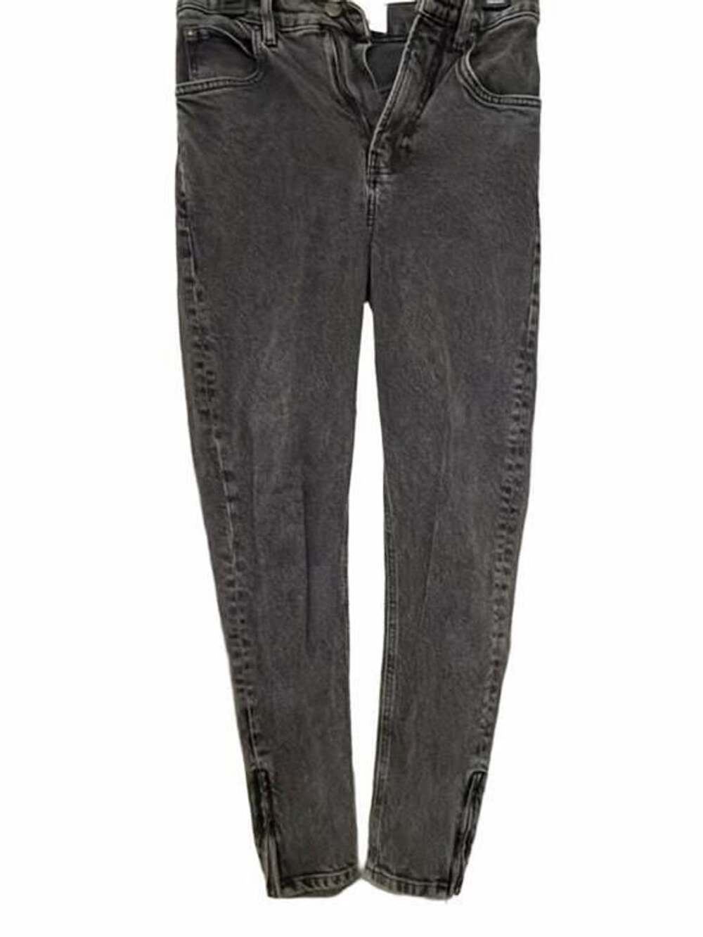 Reformation Jeans Skinny Ankle Zip Size 25 Black Wash